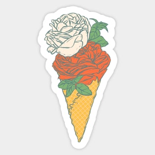 Rose ice cream Sticker